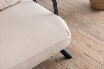 Alfredton 2-sits Bäddbar Fällbar Bäddsoffa i Tyg med Metallben - Ljusbeige - Möbler - Soffa - Bäddsoffa - 2 sits bäddsoffa