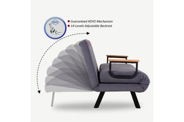 Alfredton Bäddsoffa 2-sits 120x185 - Grå - Möbler - Soffa - Bäddsoffa - 2 sits bäddsoffa