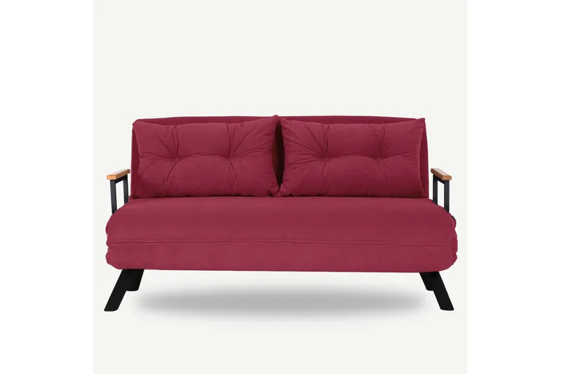 Alfredton Bäddsoffa 2-sits 175x133 cm - Röd - Möbler - Soffa - Bäddsoffa - 2 sits bäddsoffa