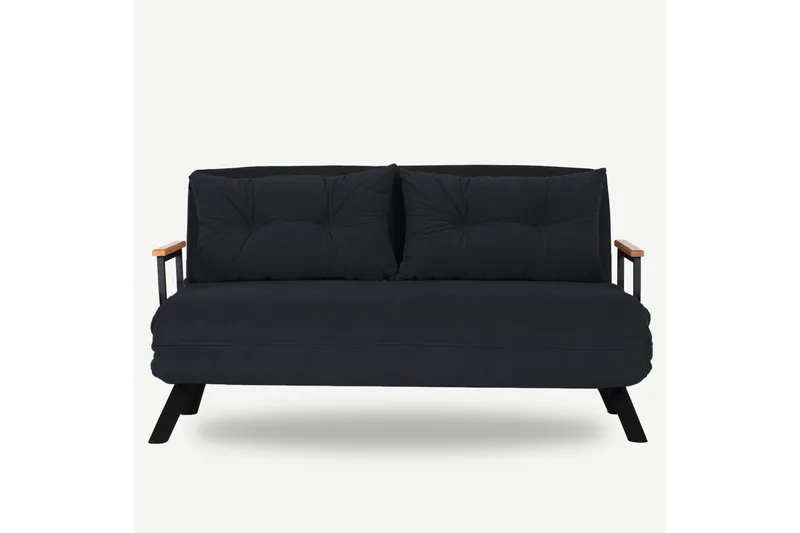 Alfredton Bäddsoffa 2-sits 175x133 cm - Svart - Möbler - Soffa - Bäddsoffa - 2 sits bäddsoffa