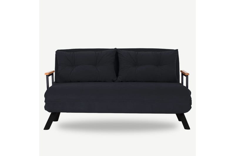 Alfredton Bäddsoffa 2-sits 175x133 cm - Svart - Möbler - Soffa - Bäddsoffa - 2 sits bäddsoffa