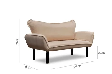 Annabelle Bäddsoffa 2-sits - Beige - Möbler - Soffa - Bäddsoffa - 2 sits bäddsoffa