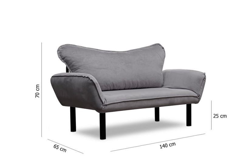 Annabelle Bäddsoffa 2-sits - Grå - Möbler - Soffa - Bäddsoffa - 2 sits bäddsoffa