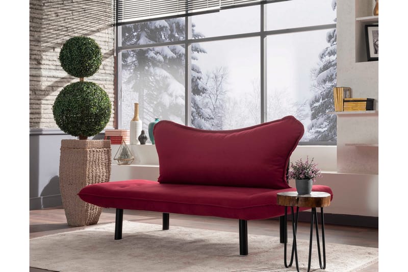Annabelle Bäddsoffa 2-sits - Vinröd - Möbler - Soffa - Bäddsoffa - 2 sits bäddsoffa