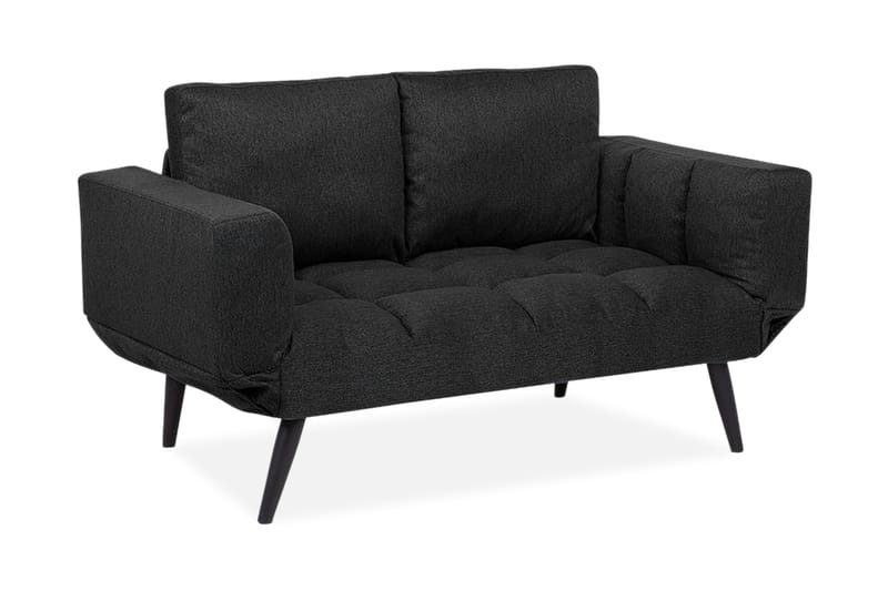 Bäddsoffa Brekke 150 cm - Svart - 4 sits bäddsoffa - 2 sits bäddsoffa - Sammetssoffa - 3 sits bäddsoffa - Skinnsoffa