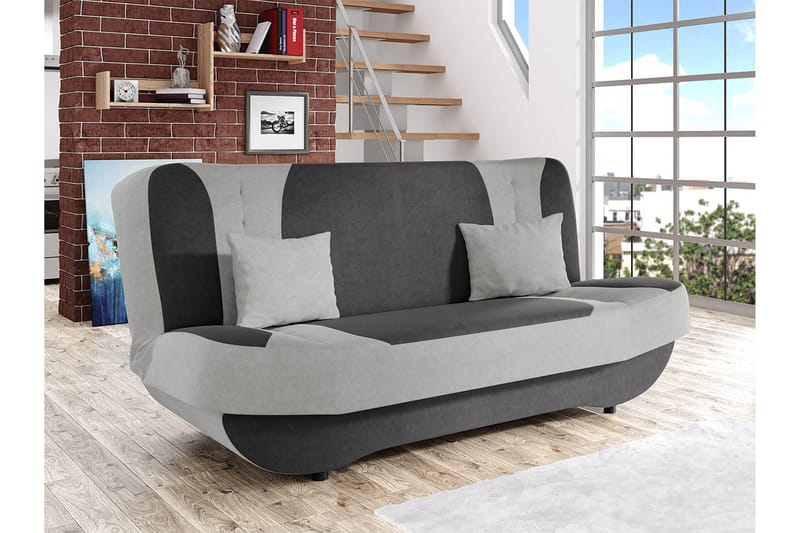 Bäddsoffa Broalwey 2-sits 190x90 cm - Grå - Möbler - Soffa - Bäddsoffa - 2 sits bäddsoffa