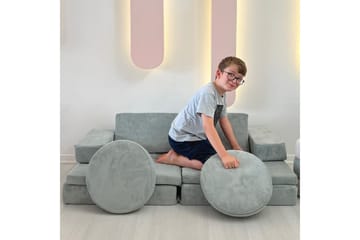 Bäddsoffa Bulmaca - Blå - Möbler - Soffa - Bäddsoffa - 2 sits bäddsoffa