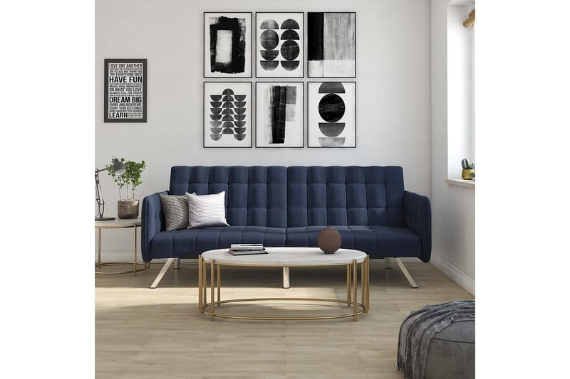 Bäddsoffa Emily Marinblå - Dorel Home - Möbler - Soffa - Bäddsoffa - 2 sits bäddsoffa