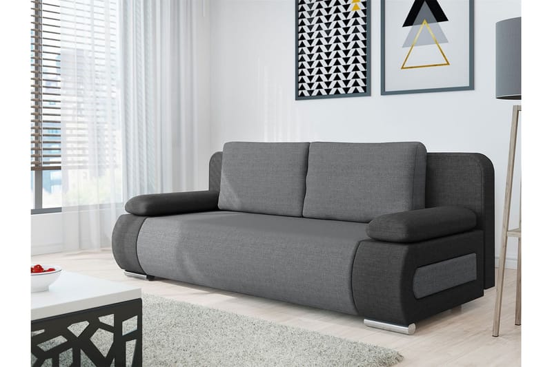 Bäddsoffa Emma 200x94x76 cm - Grå - Möbler - Soffa - Bäddsoffa - 2 sits bäddsoffa