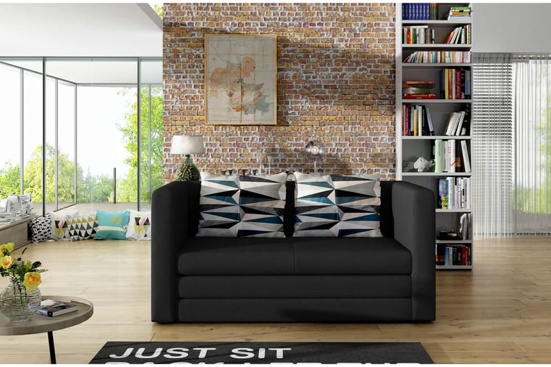 Bäddsoffa Esparelle - Svart - Möbler - Soffa - Bäddsoffa - 2 sits bäddsoffa