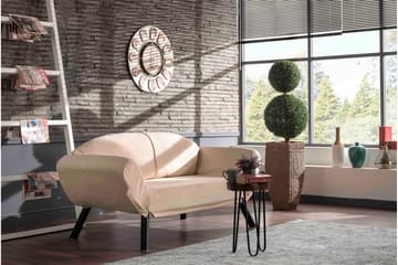 Bäddsoffa Eugi 2-sits - Beige - Möbler - Soffa - Bäddsoffa - 2 sits bäddsoffa