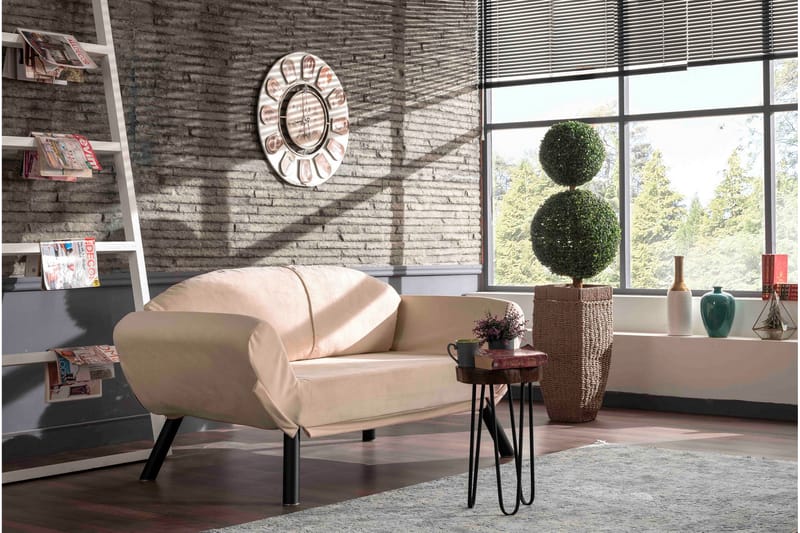Bäddsoffa Eugi 2-sits - Beige - Möbler - Soffa - Bäddsoffa - 2 sits bäddsoffa