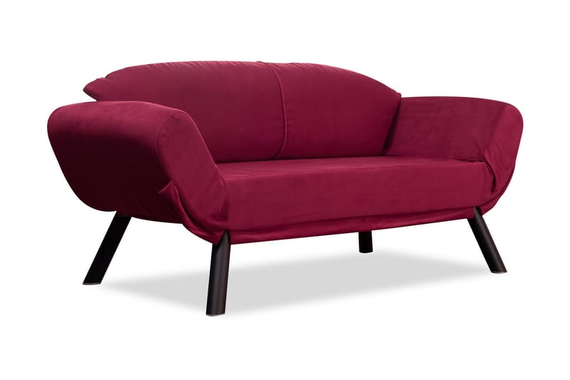 Bäddsoffa Eugi 2-sits - Vinröd - Möbler - Soffa - Bäddsoffa - 2 sits bäddsoffa