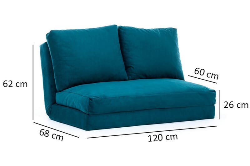 Bäddsoffa Florentine 2-sits 120x185 - Grön - Möbler - Soffa - Bäddsoffa - 2 sits bäddsoffa
