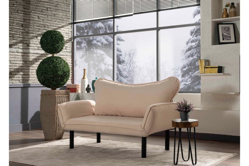Bäddsoffa Golda 2-sits - Beige - Möbler - Soffa - Bäddsoffa - 2 sits bäddsoffa