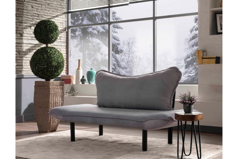 Bäddsoffa Golda 2-sits - Grå - Möbler - Soffa - Bäddsoffa - 2 sits bäddsoffa