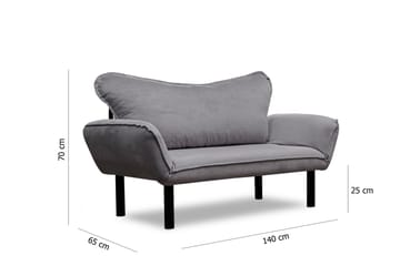 Bäddsoffa Golda 2-sits - Grå - Möbler - Soffa - Bäddsoffa - 2 sits bäddsoffa