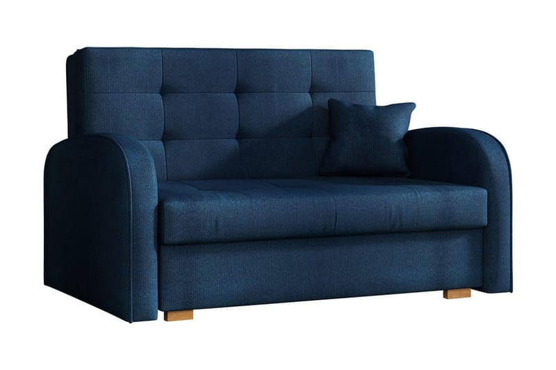 Bäddsoffa Hedensö 133x98x85 cm - Blå - 2 sits bäddsoffa - Sammetssoffa