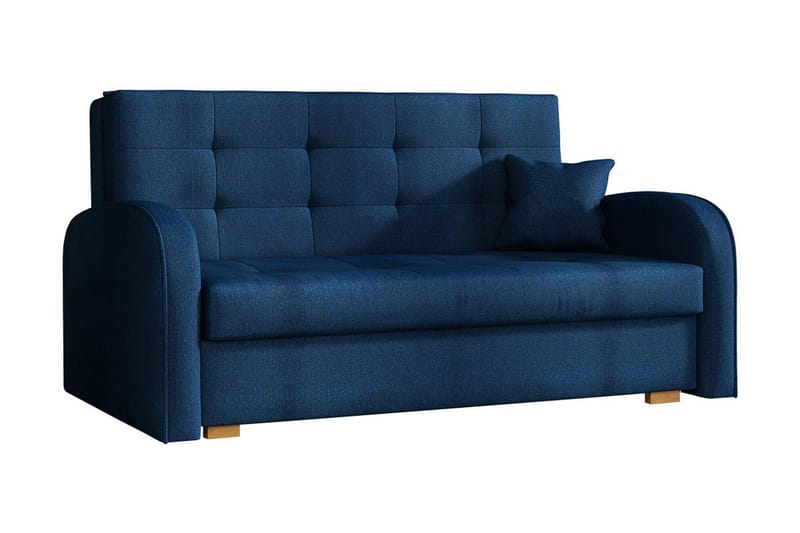 Bäddsoffa Hedensö 153x98x85 cm - Blå - 2 sits bäddsoffa - Sammetssoffa