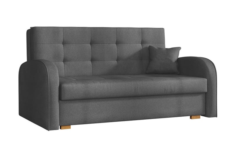 Bäddsoffa Hedensö 153x98x85 cm - Mörkgrå - 2 sits bäddsoffa - Sammetssoffa