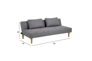 Bäddsoffa Lucca LjusnGrå - Möbler - Soffa - Bäddsoffa - 2 sits bäddsoffa