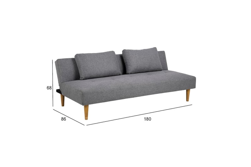Bäddsoffa Lucca LjusnGrå - Möbler - Soffa - Bäddsoffa - 2 sits bäddsoffa