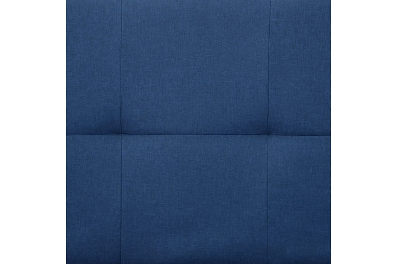Bäddsoffa med två kuddar blå polyester - Blå - 2 sits bäddsoffa