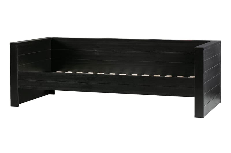 Bäddsoffa Mitchell 90x200 cm - Furu/Svart - 2 sits bäddsoffa