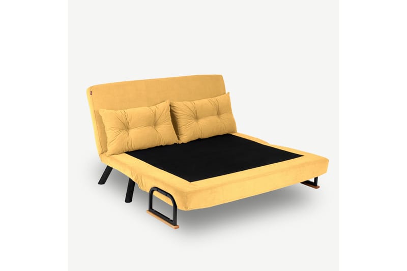 Bäddsoffa Riceville 2-sits 175x133 cm - Senapsgul - Möbler - Soffa - Bäddsoffa - 2 sits bäddsoffa