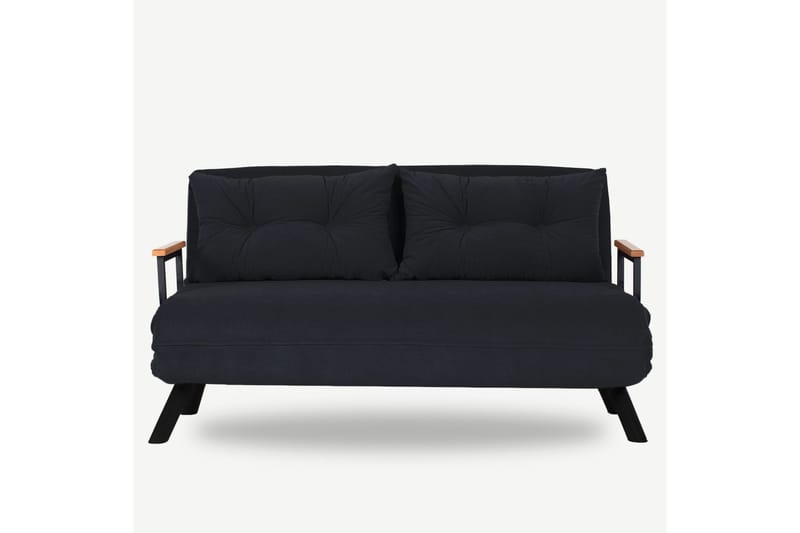 Bäddsoffa Riceville 2-sits 175x133 cm - Svart - 2 sits bäddsoffa