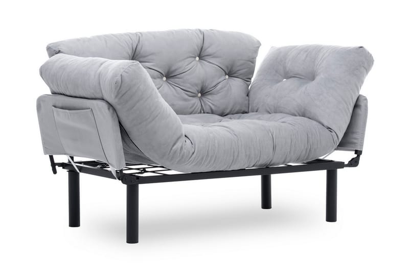 Bäddsoffa Pamelia 2-sits - Grå - Möbler - Soffa - Bäddsoffa - 2 sits bäddsoffa