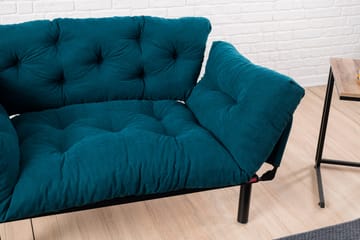 Bäddsoffa Pamelia 2-sits - Blågrön - Möbler - Soffa - Bäddsoffa - 2 sits bäddsoffa