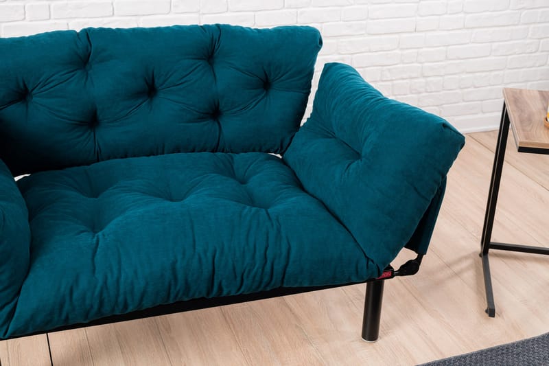 Bäddsoffa Pamelia 2-sits - Blågrön - Möbler - Soffa - Bäddsoffa - 2 sits bäddsoffa