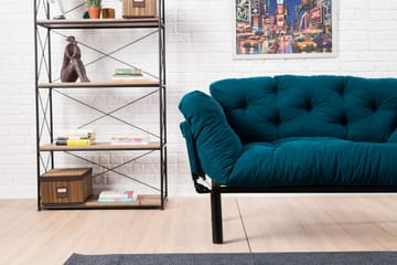 Bäddsoffa Pamelia 2-sits - Blågrön - Möbler - Soffa - Bäddsoffa - 2 sits bäddsoffa