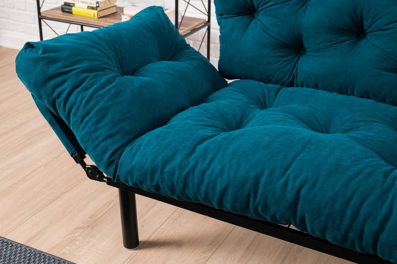 Bäddsoffa Pamelia 2-sits - Blågrön - Möbler - Soffa - Bäddsoffa - 2 sits bäddsoffa