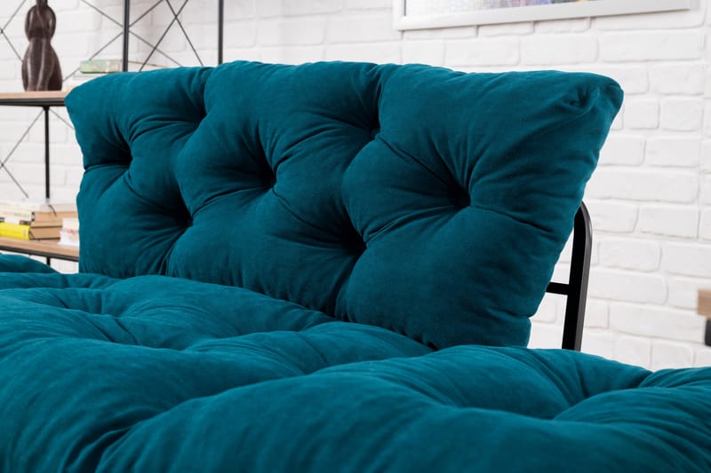 Bäddsoffa Pamelia 2-sits - Blågrön - Möbler - Soffa - Bäddsoffa - 2 sits bäddsoffa