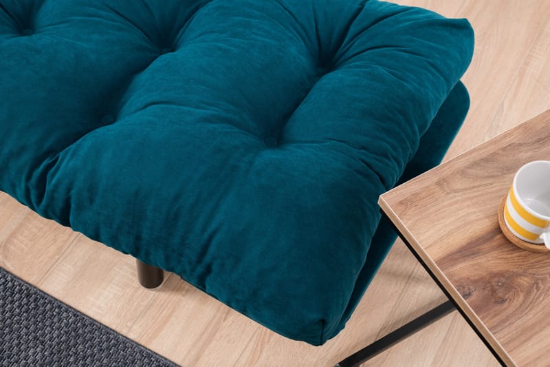 Bäddsoffa Pamelia 2-sits - Blågrön - Möbler - Soffa - Bäddsoffa - 2 sits bäddsoffa