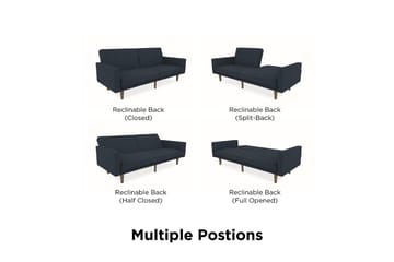 Bäddsoffa Paxson Marinblå - Dorel Home - Möbler - Soffa - Bäddsoffa - 2 sits bäddsoffa