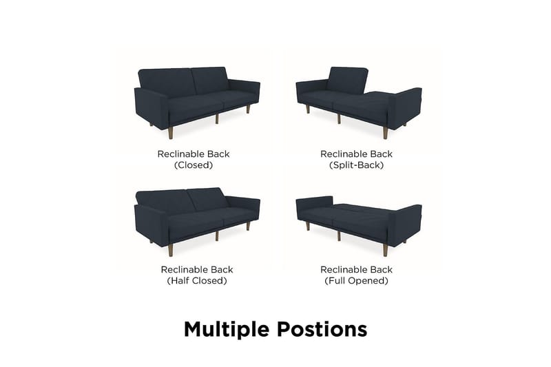 Bäddsoffa Paxson Marinblå - Dorel Home - Möbler - Soffa - Bäddsoffa - 2 sits bäddsoffa