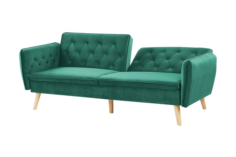 Bardu 2-sits Bäddsoffa - Sammet/Mörkgrön - Möbler - Soffa - Bäddsoffa - 2 sits bäddsoffa