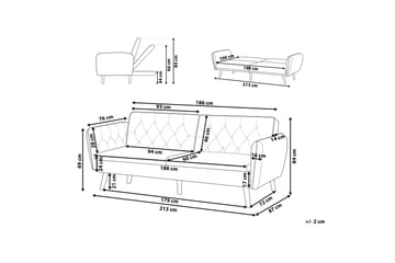 Bardu 2-sits Bäddsoffa - Sammet/Mörkgrön - Möbler - Soffa - Bäddsoffa - 2 sits bäddsoffa
