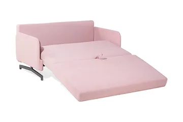 Belfast 2-sits Framåtbäddad Rektangulär Bäddsoffa 140x197 cm i Tyg - Rosa - Möbler - Soffa - Bäddsoffa - 2 sits bäddsoffa