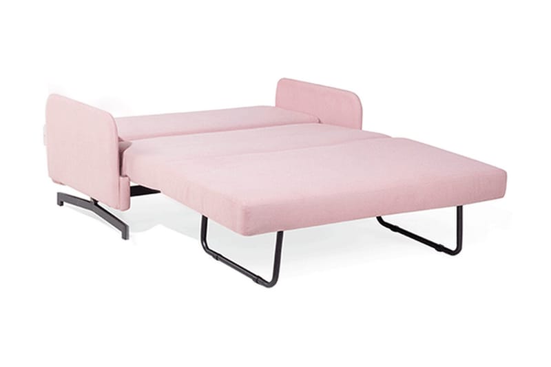 Belfast 2-sits Framåtbäddad Rektangulär Bäddsoffa 140x197 cm i Tyg - Rosa - Möbler - Soffa - Bäddsoffa - 2 sits bäddsoffa