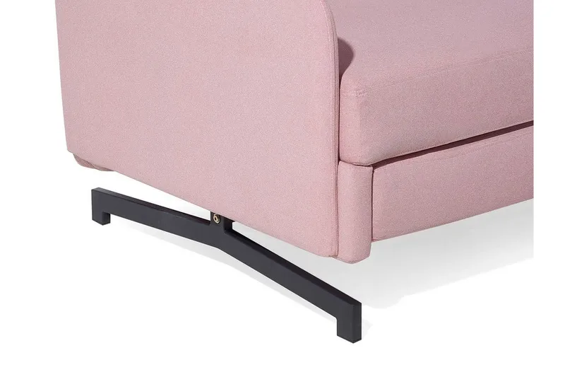 Belfast 2-sits Framåtbäddad Rektangulär Bäddsoffa 140x197 cm i Tyg - Rosa - Möbler - Soffa - Bäddsoffa - 2 sits bäddsoffa