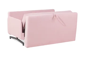 Belfast 2-sits Framåtbäddad Rektangulär Bäddsoffa 140x197 cm i Tyg - Rosa - Möbler - Soffa - Bäddsoffa - 2 sits bäddsoffa