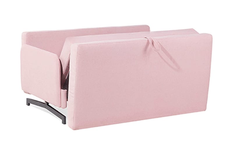 Belfast 2-sits Framåtbäddad Rektangulär Bäddsoffa 140x197 cm i Tyg - Rosa - Möbler - Soffa - Bäddsoffa - 2 sits bäddsoffa