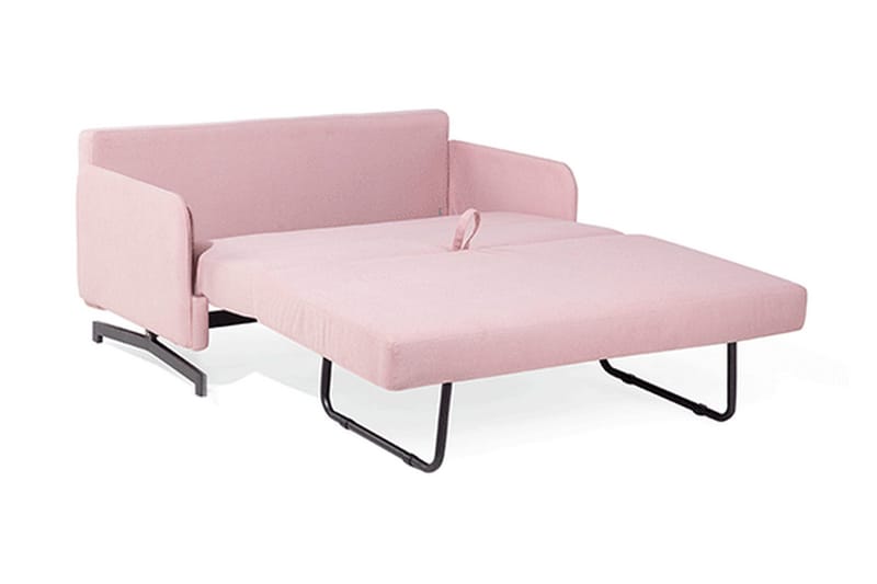 Belfast 2-sits Framåtbäddad Rektangulär Bäddsoffa 140x197 cm i Tyg - Rosa - Möbler - Soffa - Bäddsoffa - 2 sits bäddsoffa