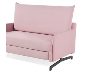 Belfast 2-sits Framåtbäddad Rektangulär Bäddsoffa 140x197 cm i Tyg - Rosa - Möbler - Soffa - Bäddsoffa - 2 sits bäddsoffa