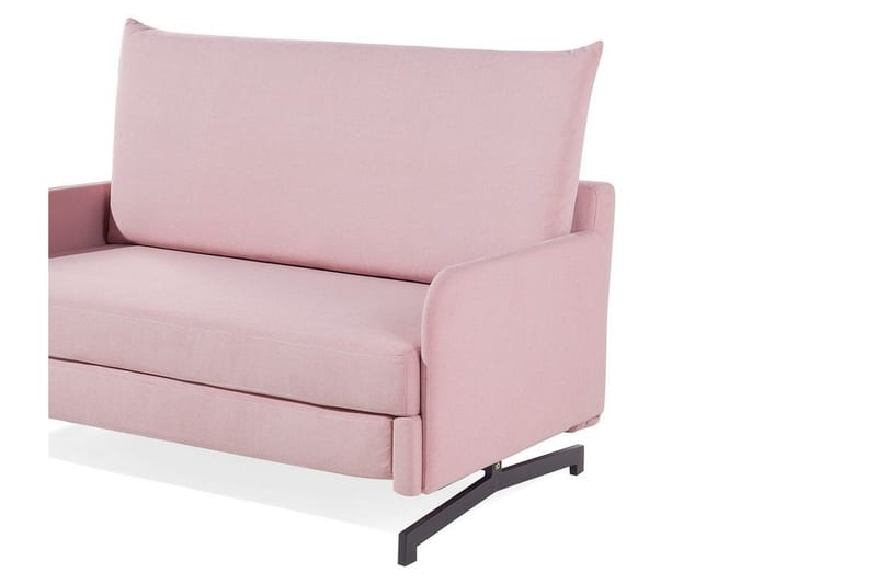 Belfast 2-sits Framåtbäddad Rektangulär Bäddsoffa 140x197 cm i Tyg - Rosa - Möbler - Soffa - Bäddsoffa - 2 sits bäddsoffa