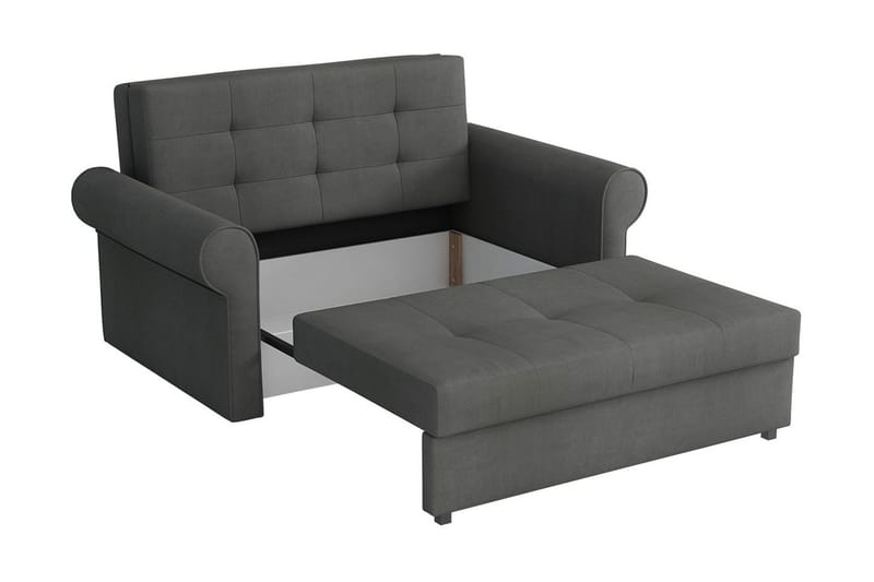 Bensbyn 2-sits Bäddbar Rektangulär Bäddsoffa i Tyg med Rullarmstöd - Grön - Möbler - Soffa - Bäddsoffa - 2 sits bäddsoffa
